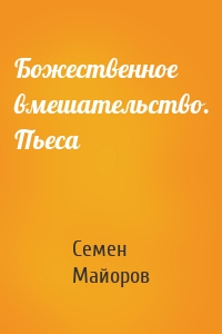 Божественное вмешательство. Пьеса