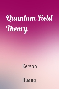 Quantum Field Theory