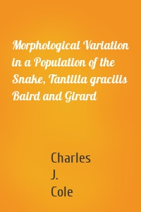 Morphological Variation in a Population of the Snake, Tantilla gracilis Baird and Girard