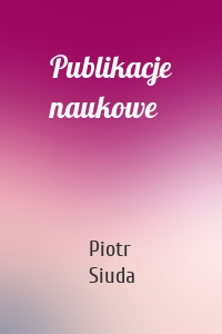 Publikacje naukowe