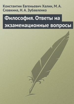 Обложка книги «Философия. Ответы на экзаменационные вопросы» — Константин Халин, Наталья Зубавленко, Мария Славкина