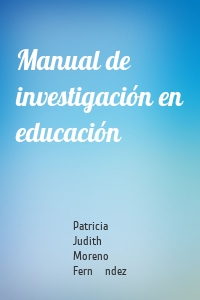 Manual de investigación en educación