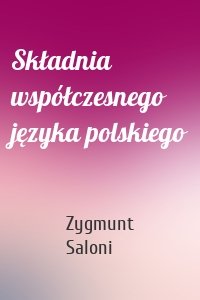 Składnia współczesnego języka polskiego