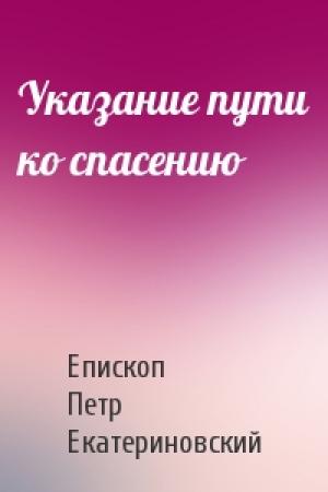 Обложка книги «Указание пути ко спасению» — Епископ Петр