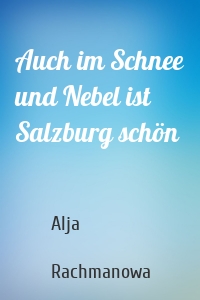 Auch im Schnee und Nebel ist Salzburg schön