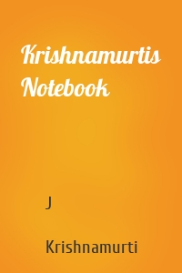 Krishnamurtis Notebook