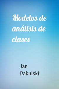 Modelos de análisis de clases