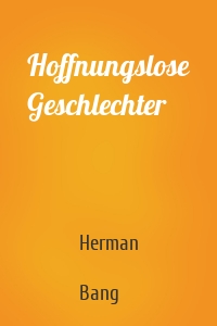 Hoffnungslose Geschlechter