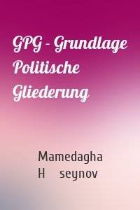 GPG - Grundlage Politische Gliederung