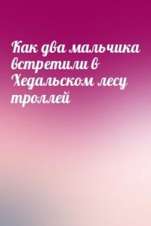 Обложка книги «Как два мальчика встретили в Хедальском лесу троллей»