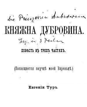 Обложка книги «Княжна Дубровина» — Елизавета Салиас-де-Турнемир