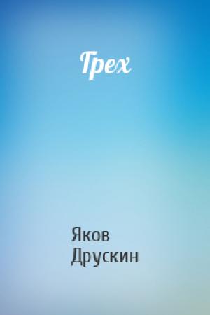 Обложка книги «Грех» — Яков Друскин