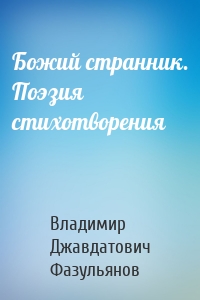 Божий странник. Поэзия стихотворения
