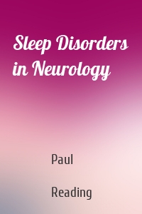 Sleep Disorders in Neurology