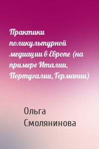 Практики поликультурной медиации в Европе (на примере Италии, Португалии, Германии)