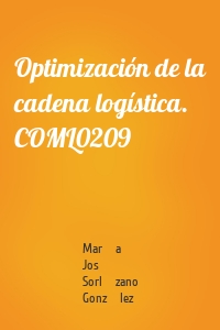 Optimización de la cadena logística. COML0209