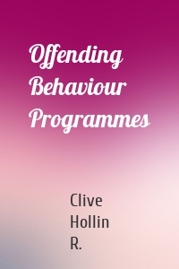 Offending Behaviour Programmes