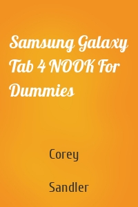 Samsung Galaxy Tab 4 NOOK For Dummies
