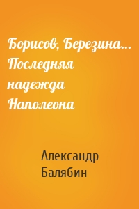 Борисов, Березина… Последняя надежда Наполеона
