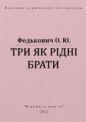 Обложка книги «Три як рідні брати» — Осип-Юрий Адальбертович Федькович