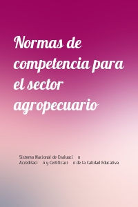 Normas de competencia para el sector agropecuario