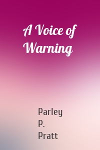 A Voice of Warning