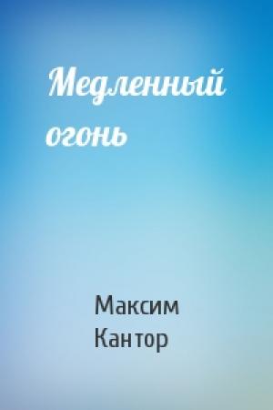 Обложка книги «Медленный огонь» — Максим Кантор