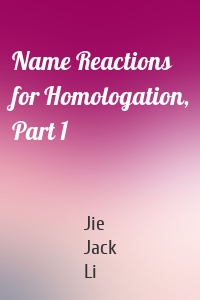 Name Reactions for Homologation, Part 1