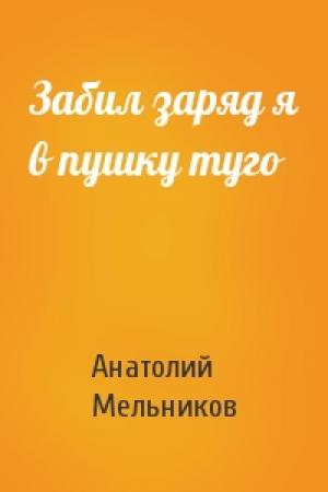 Обложка книги «Забил заряд я в пушку туго» — Анатолий Мельников