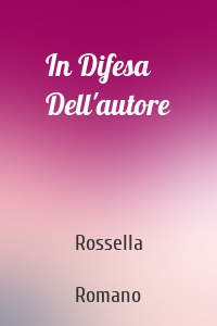 In Difesa Dell'autore
