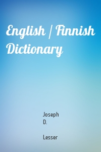 English / Finnish Dictionary