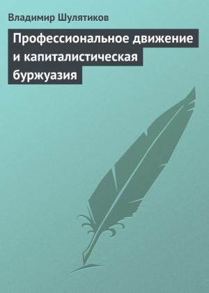 Обложка книги «Профессиональное движение и капиталистическая буржуазия» — Владимир Шулятиков