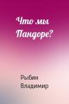 Владимир Рыбин - Что мы Пандоре?