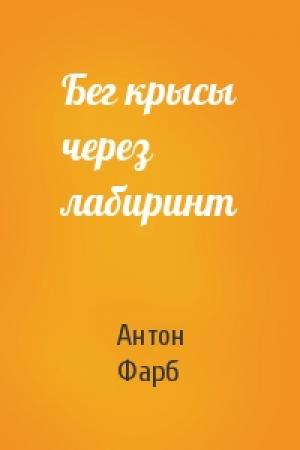 Обложка книги «Бег крысы через лабиринт» — Антон Фарб