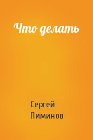 Обложка книги «Что делать» — Сергей Пиминов