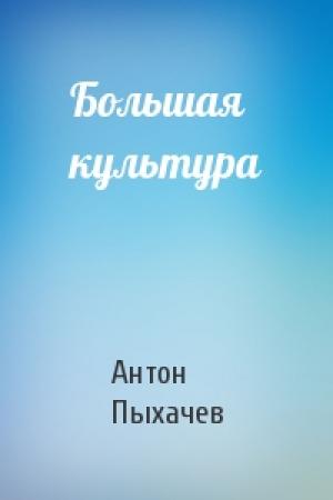 Обложка книги «Большая культура» — Антон Пыхачев