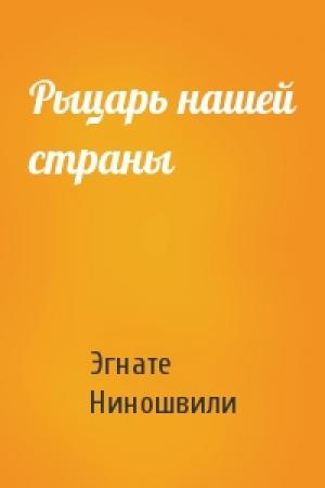 Обложка книги «Рыцарь нашей страны» — Эгнате Ниношвили