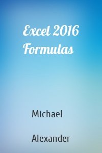 Excel 2016 Formulas