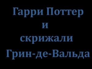 Обложка книги «Гарри Поттер и скрижали Грин-де-Вальда» — Михаил Григорьевич Крюков