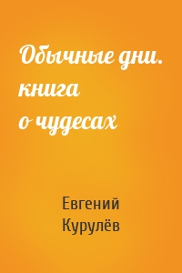 Обычные дни. книга о чудесах