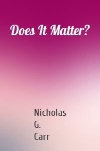 Does It Matter?