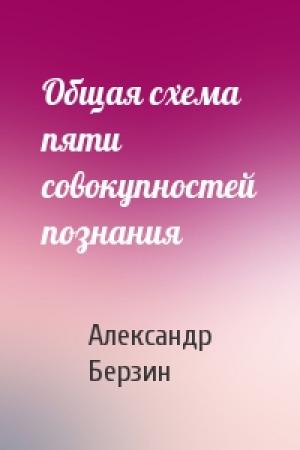 Обложка книги «Общая схема пяти совокупностей познания» — Александр Берзин