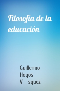 Filosofía de la educación