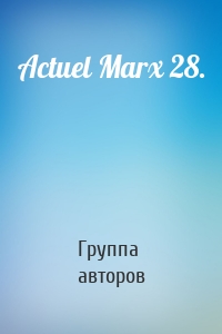 Actuel Marx 28.