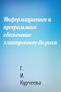 Информационное и программное обеспечение электронного бизнеса