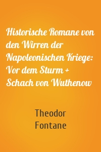 Historische Romane von den Wirren der Napoleonischen Kriege: Vor dem Sturm + Schach von Wuthenow