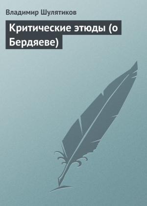 Обложка книги «Критические этюды (о Бердяеве)» — Владимир Шулятиков
