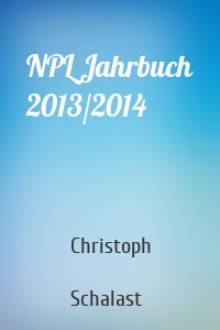 NPL Jahrbuch 2013/2014