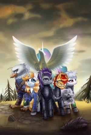 Обложка книги «Fallout: Equestria - Тени Анклава» — lezvion, Lux Sunlight