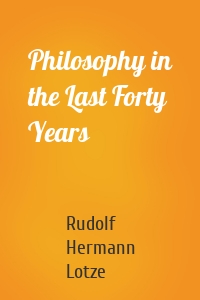 Philosophy in the Last Forty Years